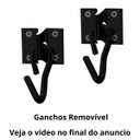 Ver imagem 2 de Kit Gancho Armador Rede Aço Completo C/Bucha+Parafusos Preto