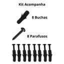 Ver imagem 3 de Kit Gancho Armador Rede Aço Completo C/Bucha+Parafusos Preto