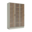 Ver imagem 3 de Cristaleira 150cm 3 Portas com LED e Vidro Reflecta Temperado 100% MDF Fineze Bege/Areia HP