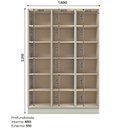 Ver imagem 4 de Cristaleira 150cm 3 Portas com LED e Vidro Reflecta Temperado 100% MDF Fineze Bege/Areia HP