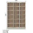 Ver imagem 4 de Cristaleira 150cm 3 Portas com LED e Vidro Reflecta Temperado 100% MDF Fineze Bege/Areia HP