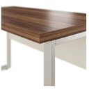 Ver imagem 6 de Mesa Escritório Pé Quadro 1,70x0,70m c/ 02 Gavetas Nogal Sevilha / Branco