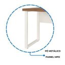 Ver mais imagens de Mesa Escritório Pé Quadro 1,70x0,70m c/ 02 Gavetas Nogal Sevilha / Branco