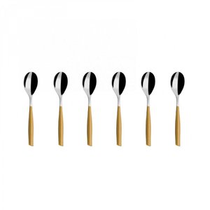Colher para Café 15cm Inox 6 Peças Dourado Glamour Bugatti