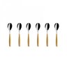 Colher para Café 15cm Inox 6 Peças Dourado Glamour Bugatti - 1