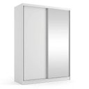 Ver imagem 3 de Guarda Roupa Solteiro 2 Portas de Correr 2 Gavetas 1 Espelho 100% MDF Foscarini Branco