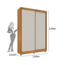 Ver imagem 4 de Guarda Roupa Solteiro 2 Portas 2 Gavetas com 6 Pés Vaticano Espresso Móveis