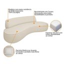 Ver imagem 4 de Sofá Curvo 2 Lugares Sala de Estar Recepção Escritório Amsterdã 160cm Corano - Adj Decor Cor