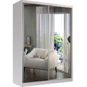 Ver imagem 3 de Guarda Roupa Solteiro 2 Portas 2 Espelhos Branco