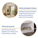 Ver mais imagens de Guarda Roupa Solteiro 2 Portas 2 Espelhos Branco