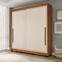 Ver imagem 1 de Roupeiro Valência 2 Portas de Correr 2 Gavetas 177x213cm Freijó/Creme 240835
