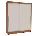 Ver imagem 2 de Roupeiro Valência 2 Portas de Correr 2 Gavetas 177x213cm Freijó/Creme 240835