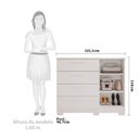 Ver imagem 6 de Quarto de Casal 3 Peças 1 Guarda Roupa 1 Cômoda 1 Cabeceira Renata Espresso Móveis Branco