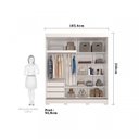 Ver imagem 5 de Quarto de Casal 3 Peças 1 Guarda Roupa 1 Cômoda 1 Cabeceira Renata Espresso Móveis Branco