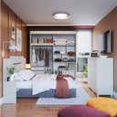 Ver imagem 2 de Quarto de Casal 3 Peças 1 Guarda Roupa 1 Cômoda 1 Cabeceira Renata Espresso Móveis Branco