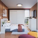 Ver imagem 1 de Quarto de Casal 3 Peças 1 Guarda Roupa 1 Cômoda 1 Cabeceira Renata Espresso Móveis