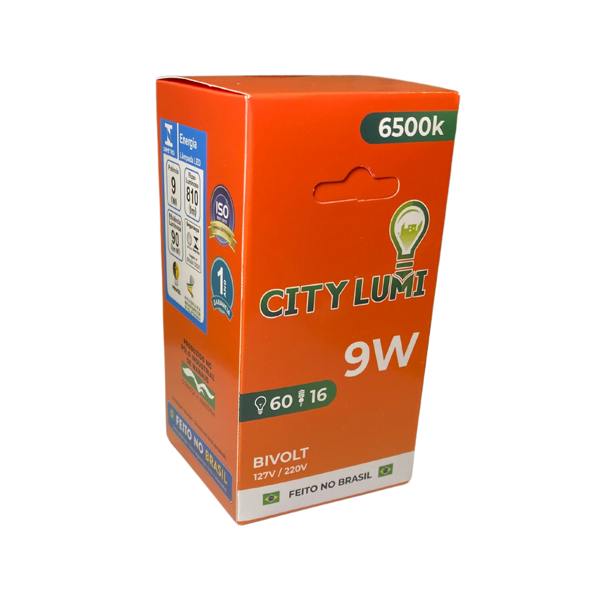 Kit 10 Lâmpada Led Bulbo City Lumi 6500k 9w - 7