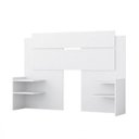 Ver imagem 5 de Quarto de Casal 2 Peças Guarda Roupa 2 Portas com Cabeceira Extensível Renata Espresso Móveis Branco