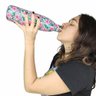 Garrafa Termica Estampada Flores 750 Ml Florida Squeeze Inox Resistente Agua Cha Cafe Suco - 6