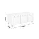 Ver imagem 3 de Aparador Sapateira Multiuso 8197 3 Portas MDF MDP Branco Bertolini