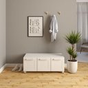 Ver imagem 1 de Aparador Sapateira Multiuso 8197 3 Portas MDF MDP Branco Bertolini