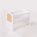 Ver imagem 1 de Berço Feliz com Tela Trançada | Americano | 2 em 1 | Branco Fosco com Palha Mel -