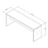 Banco para Mesa de Jantar 115cm Mdp Liv 3600 Branco - Appunto - 5