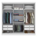 Ver imagem 5 de Guarda Roupa com Espelho 3 Portas 240cm Somalia Yescasa Branco/Neve