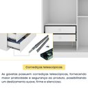 Ver imagem 6 de Guarda Roupa com Espelho 3 Portas 240cm Somalia Yescasa Branco/Neve