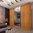 Ver imagem 2 de Guarda Roupa com Espelho 3 Portas 240cm Somalia Espresso Móveis