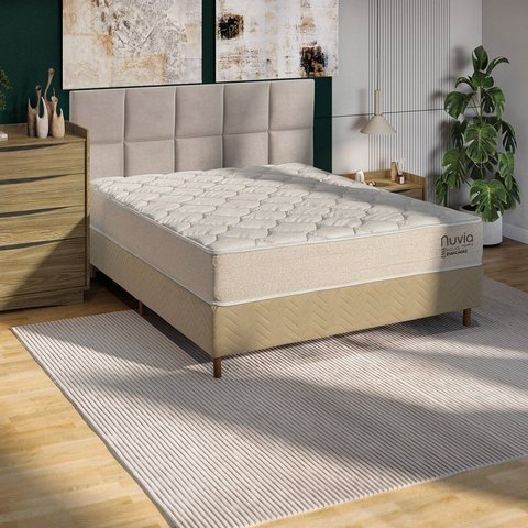 Colchão para Cama de Casal de Molas Ensacadas Macio D-24 138x188x27cm Nuvia