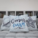 Ver imagem 7 de Kit Capas Almofadas Decorativas Fundo do Mar 45x45 ID Decor