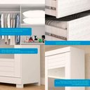 Ver imagem 4 de Guarda Roupa Solteiro Ayla 2 Portas 2 Gavetas com Espelho 100 Mdf Acp Móveis