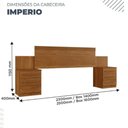 Ver imagem 5 de Cabeceira Extensiva Casal Queen Império Benetil Móveis Cinamomo