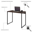 Ver imagem 5 de Mesa de Escritório Studio 90 cm Yescasa Marrom/Nogal/Preto
