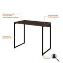 Ver imagem 4 de Mesa de Escritório Studio 90 cm Yescasa Marrom/Nogal/Preto