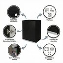 Ver imagem 3 de Armário Aéreo Multiuso Lux 40cm 100%mdf 01 Porta Preto - Desk Design