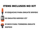 Ver imagem 2 de Esguicho Para Engate Rápido Com Jato Regulável + Engate Rápido 1/2" + Bico Torneira Engate Rápido