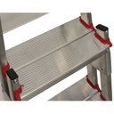 Ver imagem 2 de Escada de Alumínio Bilateral 3 Degraus Duplos Apolo Art Factory