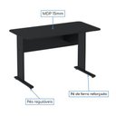 Ver imagem 4 de Mesa Escritório 1,50x0,60m 15mm - s/Gavetas - Preto / Preto - Job - 23333