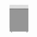 Ver imagem 5 de Mesa Escrivaninha Retangular X com Passa Cabos e Pés Painel para Escritório 100cm Corporate Cinza