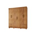 Ver imagem 1 de Guarda Roupa Santiago Ii Roupeiro 6 Portas 4 Gavetas Cedro
