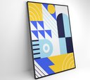Ver imagem 3 de Quadro Geométrico Colorido 12 - 40x60 Cm - Tecido Canvas