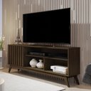 Ver imagem 1 de Rack Ripado Retrô para TV até 55 Polegadas 136cm Pés em Madeira Maciça Malbec Wood