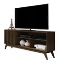 Ver imagem 2 de Rack Ripado Retrô para TV até 55 Polegadas 136cm Pés em Madeira Maciça Malbec Wood