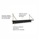 Ver mais imagens de Conjunto com Sapateira com Banco e Prateleira Orgânico com Pé Metal 100% BP Luna Preto/Nero