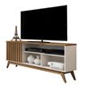 Rack Para TV até 55 Polegadas Pés Madeira Maciça Retrô Ripado Malbec Wood - 2