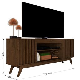 Rack Para TV até 60 Polegadas Retrô Ripado Malibu Wood  - 3