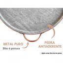 Ver imagem 2 de Forma de Pedra Sabão para Pizza 37 Cm Alças de Cobre