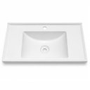 Ver imagem 1 de Cuba Lavatório Retangular para Banheiro 60cm Moderno Lavabo Branco